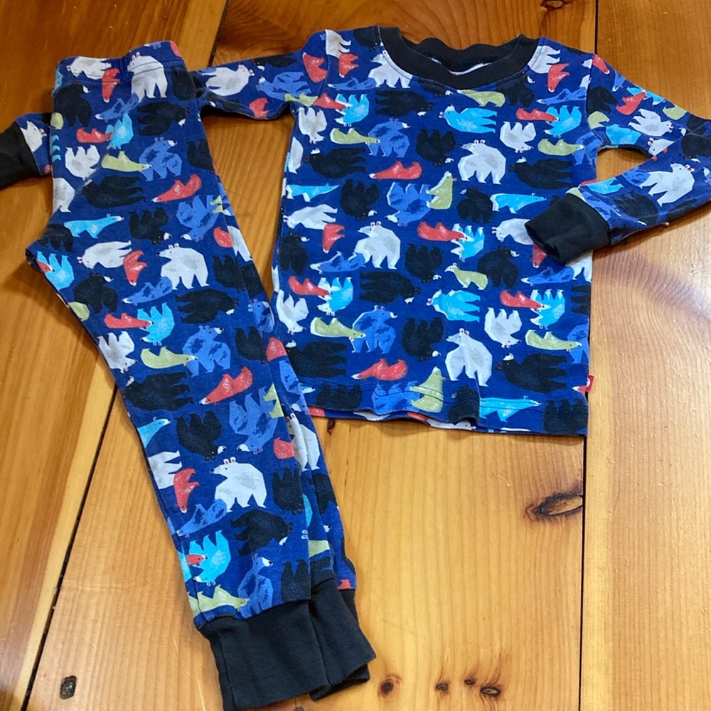 ZUTANO 4 Bear Print Organic Pajama Set